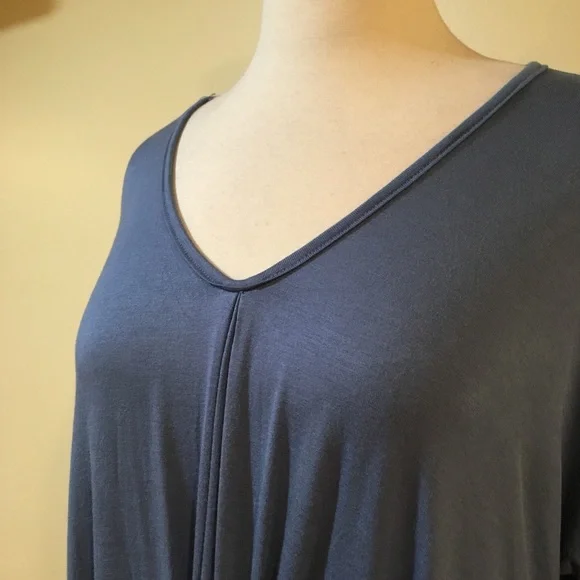Twist Knot High Low Drapey Long Sleeve Knit Top - Picture 4 of 5
